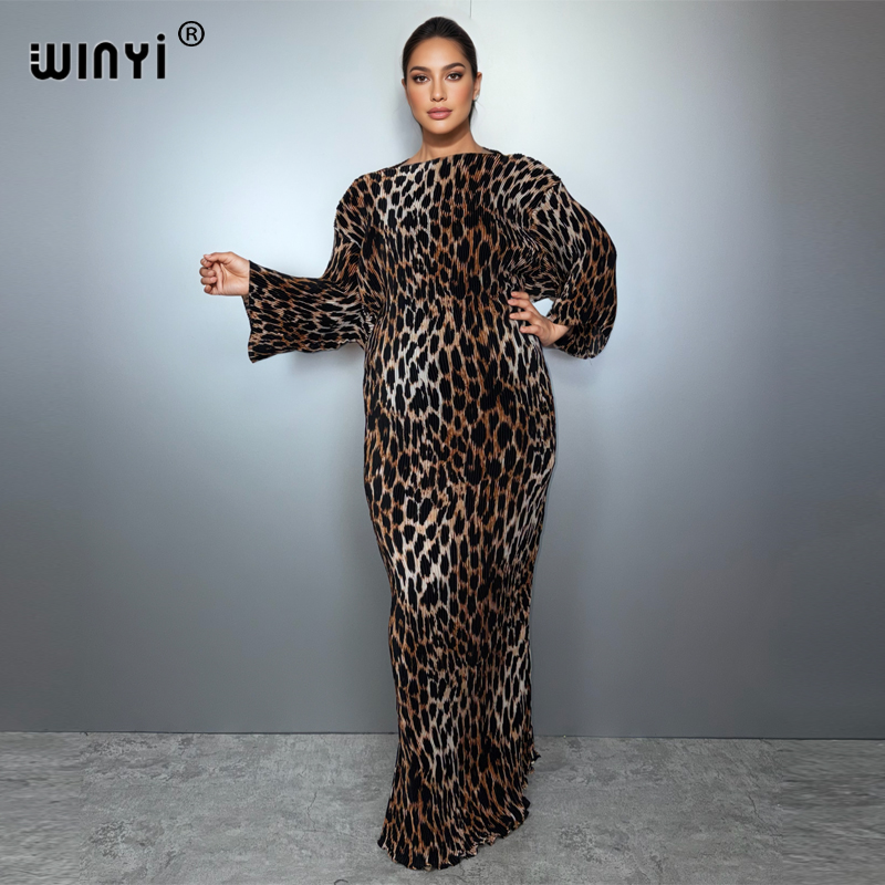 WINYI Gaun Longgar Berlipit El - Boho Summer Beach Maxi Dress ulasan dan harga