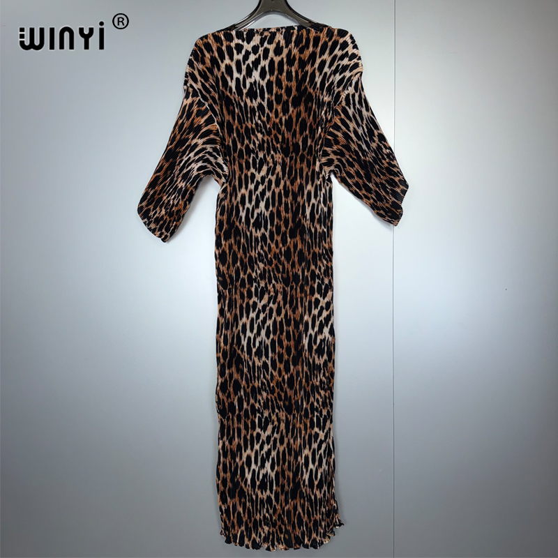 WINYI Gaun Longgar Berlipit El - Boho Summer Beach Maxi Dress ulasan dan harga
