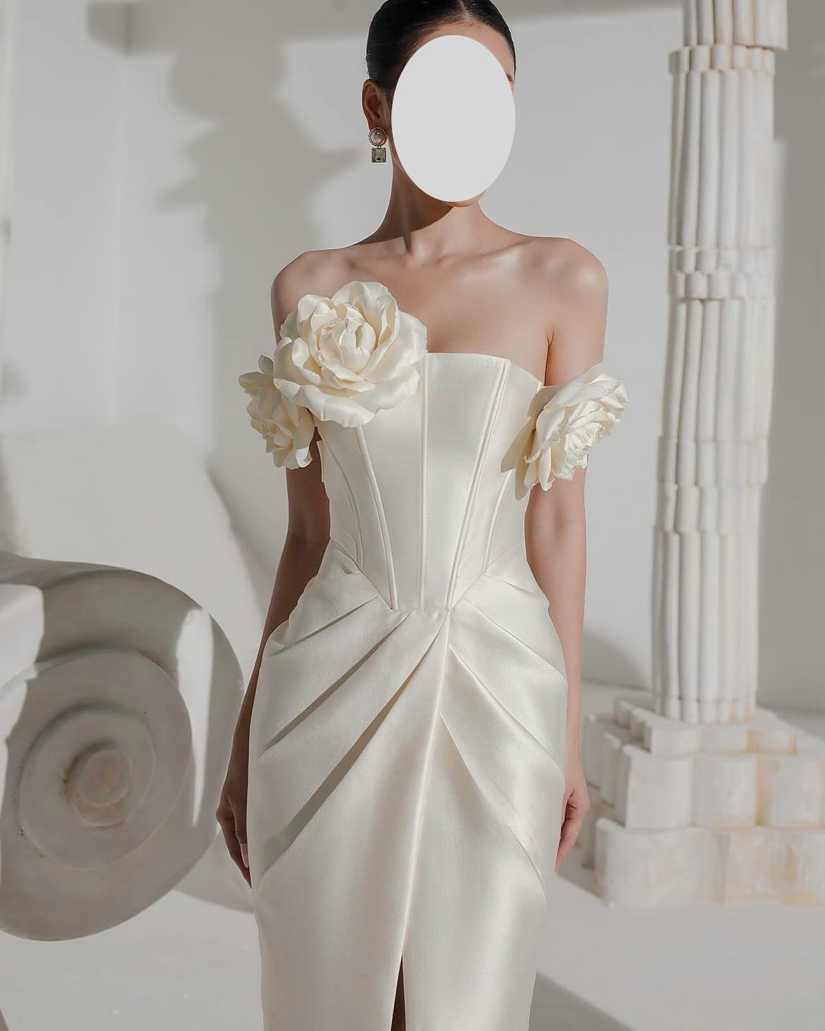Gaun pesta mewah Sharon Saudi  - Elegant Satin Evening Gown Split ulasan dan harga