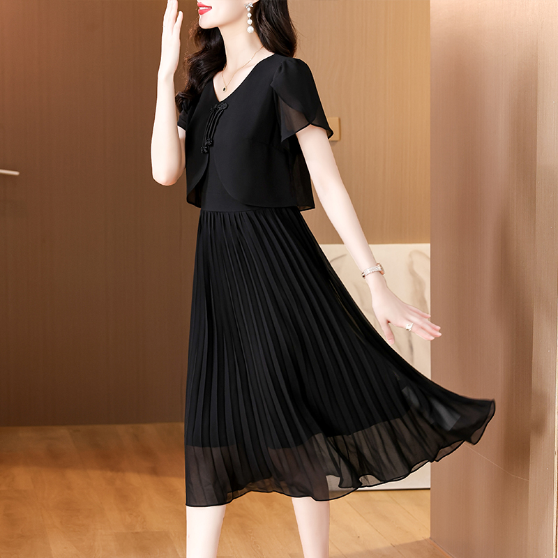Gaun Berlipat Midi Kasual Sifo - French Vintage Floral Midi Dress ulasan dan harga